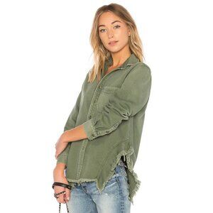 NSF Army Green Rahel Button Up Top Size Small